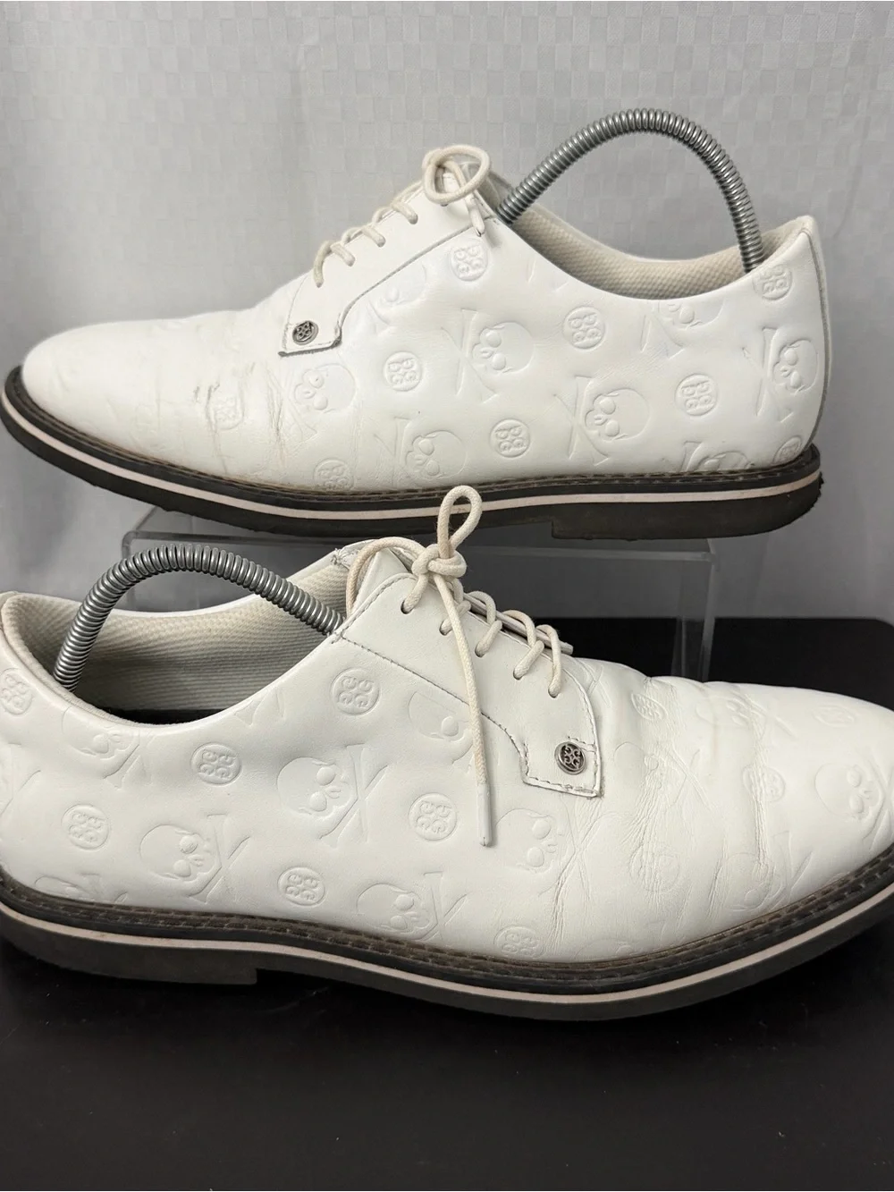 G/FORE Men's Gallivanter Debossed Skull & T's Leather Golf Shoes 12 Wide